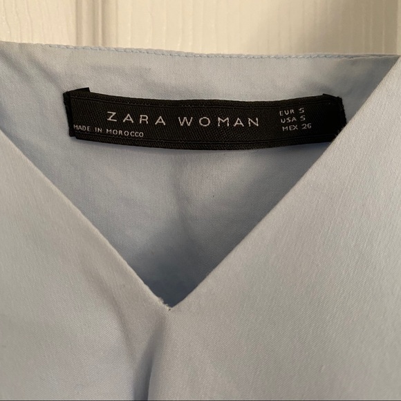 Zara Blue black straps cropped top - Picture 5 of 6